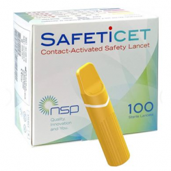 NSP Safeticet Capillary Blood Sampling, Yellow, 100pcs/pack