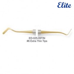 Elite Tin Coated Filling Instrument Extra Thin Tips #6, Per Unit #ED-025-09TIN