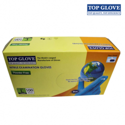 Glove Nitrile Examination Gloves, Powder-Free x 10 Cartons