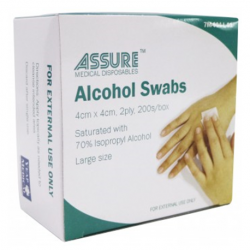 Assure Alcohol Swab Sterile 4cmX4cm-2ply, 200s/box 