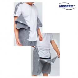 Easy to Don Patients Velcro Clothes Shirt and Shorts for Male, Per Set