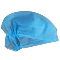 Disposable Surgeon's Cap Elastic, Tie On, Blue, 100pcs/packet