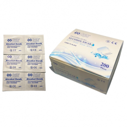 Disposable Alcohol Swabs (70% Isopropyl Alcohol) 65mmx30mm-2ply, 200pcs/box