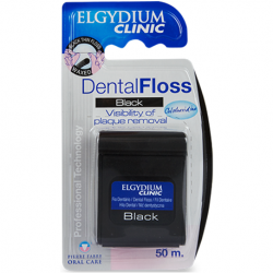 Elgydium Black Chlorhexidine Floss 50m ( X8 Packs )