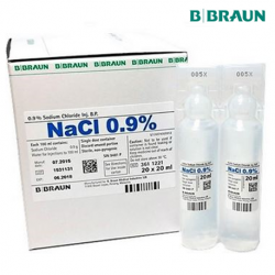 B Braun Sodium Chloride NaCl 0.9% for Injection, 20ml, 20pcs/box