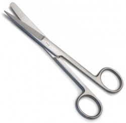 German Surgical Scissor, Curved, Sharp/Blunt Tip, 11.5cm, Per Unit