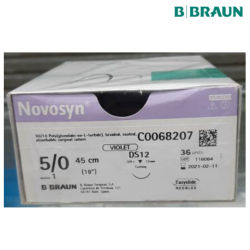 B Braun Novosyn Violet Sutures 5/0 45cm, DS16, 36pcs/box