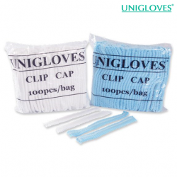 Unigloves Elastic Clip Cap, Non woven (100pcs/bag) X 2 Bags