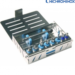 Nichrominox Implant Cassette/Tray for 8 instruments+1 Ratchet