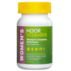 NoorVitamins Vegan Womens Multivitamin, 60 tablets/bottle X 5
