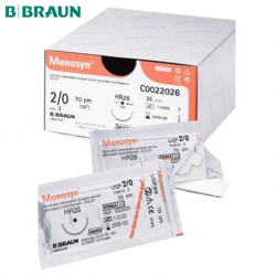 B Braun Monosyn Violet Sutures 2/0 (2) 70cm, HR26, 36pcs/box