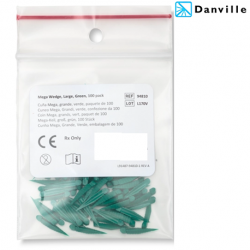 Danville Mega Wedges, Large, Green, 100/BAG