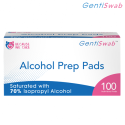 GentiSwab Alcohol Prep Pads, 100pcs/box 