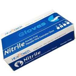 Heartmed Disposable Nitrile Examination Gloves, Powder-Free, 100pcs/Box, 10boxes/Carton