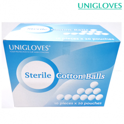 Unigloves Sterile Cotton Ball (10pcs/pack, 20packs/box)