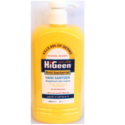 HiGeen Hand Sanitizer Gel, 70% Ethanol, Passion Fruit Fragrance, 1000ml 