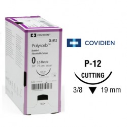 Covidien Polysorb Braided Absorbable Sutures 3-0 P-12 (36pcs/Box) - 1 Box