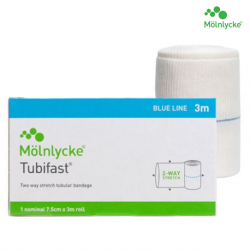 Molnlycke Tubifast 3M Roll, Blue Line, 7.5cm x 3m, Per Roll