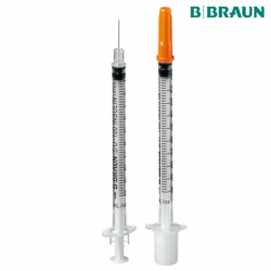 B Braun Omnican, Insulin Syringe with Needle, 0.30mm diameter, 100pcs/box