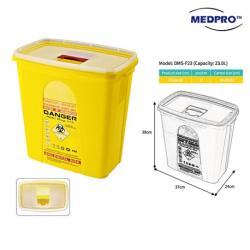 Medpro Sharps Disposable Box, 23 Litres, Per Unit