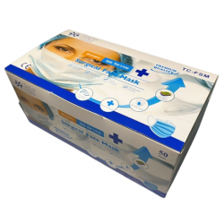 Disposable Surgical Facemask 3ply with Elastic-loops, 50pcs/box X 8 Boxes