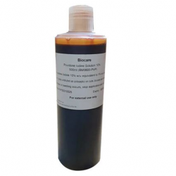 Biocare Povidone Iodine 10% Solution, 500ml, Per Bottle