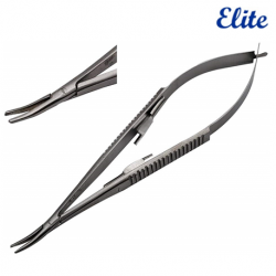 Elite Castroviejo Needle Holder with Lock, Curved, Per Unit