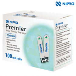 Nipro Premier Blood Glucose Test Strips, 100strips/pack