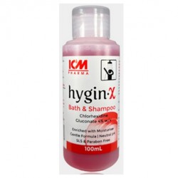 Hygin-X Bath & Shampoo, Chlorhexidine Gluconate 4%, 100mL/Bottle