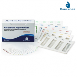 Sure Endo ISO Standardized 2% Sterile Paper Points Size #8-80 (Cell Packed)