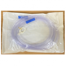 Disposable Suction Connecting Tube, 3 meter with Bed Clip & Connector Cap, Each