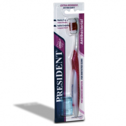 President Silver Anti Bacterial Toothbrush (Soft) ( X8 Packs )