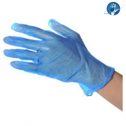 Comfort Plus Disposable Vinyl Synthetic Gloves Powdered, Blue (100pcs/box)