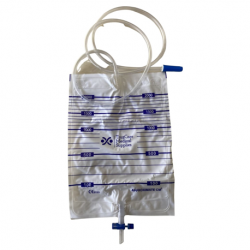 Disposable Urine Bag, 120cm Tubing with T-Valve, 2000ml, Each X 25