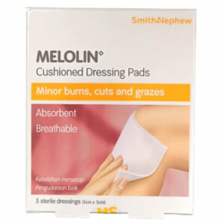 Smith&Nephew Melolin Cushioned Dressing Pads (5pcs/box)