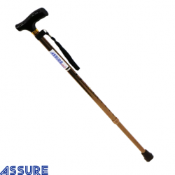 Assure Wooden Handle, Walking Stick with Adjustable Height