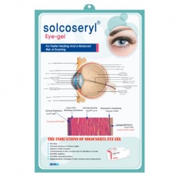 Medical Chart Design, Solcoseryl Eye Poster (50x70cm) Laminated