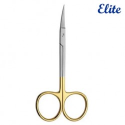 Elite Tungsten Carbide Iris Gum Scissors, Curved, 11.5cm, Per Unit #ED-160-055TC