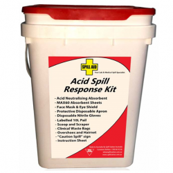 Spill Aid Acid Spill Response Kit, 230 x 230 x 310mm, 1.35 Kg, Per Kit