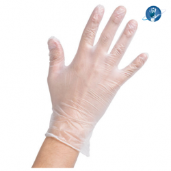 Comfort Plus Disposable Vinyl Clear Powder Free Gloves, 100pcs/box