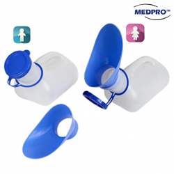 Medpro Unisex Durable Urinal with Cover, 1200mls
