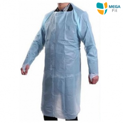 Mega Fit CPE Gown Long Sleeve, Blue (100bags/carton)