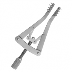 German Self-retaining Alm Retractor for Eye, Sharp tips,  4x4 prongs, Per Unit