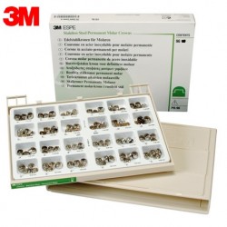 3M First Permanent Stainless Steel Molar Crowns Kit, 96/Pack