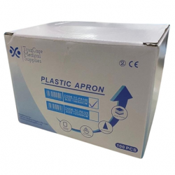 Disposable PE Apron, White Color, 100pcs/bag X 3