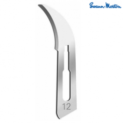Swann Morton Surgical Scalpel Carbon Steel Sterile Blade, #BS-12 (100pcs/box)