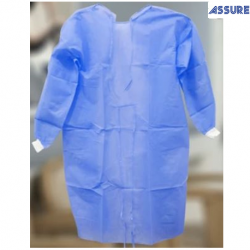 Assure General Nursing Gown (AAMI Level 2) Blue,125cm X 140cm (10pack/carton)