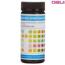 DIRUI 5 Parameter Reagent Strips for Urinalysis (100 strips/bottle)