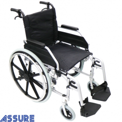 Assure Aluminium Wheelchair with Detachable Desk Arm and Footrest, 18''