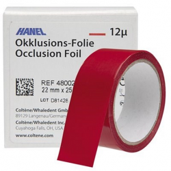 Hanel Occlusion Foil Red Double Sided 22mm x 25m #480042